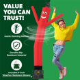 thumbnail image 3 of Lookourway Danseurs d'Air Loufoques Ondulant Tube Gonflable Guy - Homme Dansant Gonflable de 7 Pieds de Hauteur Publicité Ondulant avec Danseur de Ciel Souffleur - Rouge, 3 of 5