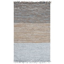 SAFAVIEH Vintage Leather Abraham Neapolitan Area Rug, Grey/Beige, 8' x 10'