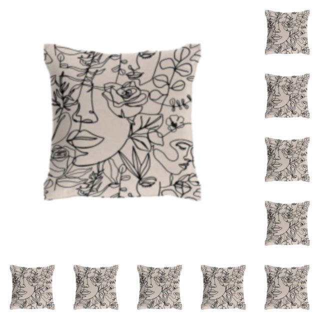 Inteprter Funda de almohada para decoración del hogar, funda de cojín de poliéster suave, duradera y fácil de limpiar, compatible con W0134-2 W0134-2 10Conjunto