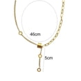 thumbnail image 6 of Kripyery Women Necklace Bright Luster Light Luxury Temperament Adjustable All Match Decoration Friend Gift Circle Ring Pendant Necklace Clavicle Chain Jewelry for Dating, 6 of 8