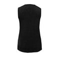 thumbnail image 4 of MIXUE Womens Summer Tops Summer Solid Color V Neck Fashion Sleeveless Vest Pullover Tee Shirts Activewear,Black,S, 4 of 4