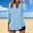 Tops-480Light Blue, variant on Blouses for Women V Neck Three Quarter Sleeve Casual Dressy Loose Fit Button Down Pintuck Detail Solid Lightweight Flowy Spring Summer Tops Shirts