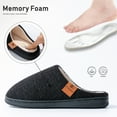 thumbnail image 3 of Pmoiste Fuzzy Men's House Slippers Memory Foam Non Slip Comfort Soft Warm Plush Male Winter Slipper, 3 of 7