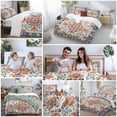 thumbnail image 6 of Orange Blue Ethnic Bedding 3 Piece Duvet Cover Set California King, Boho Vintage Geometric Art Soft Microfiber Comforter Cover with Zipper Closure & Pillowcases, Wrinkle & FadeResistant Quilt Cover, 6 of 9
