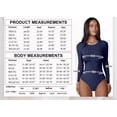 thumbnail image 3 of ANRABESS Long Sleeve Bodysuits Top for Women Crewneck Slim Fit Tight Body Suits,Compression Tee Shirts,Ribbed Knit Bodyshirt,Crotch Open,Casual Layer Undershirts Clothing White M, 3 of 9