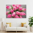 thumbnail image 4 of Pink-and-white Bouquet of Tulip Flower Canvas Art Poster And Wall Art Picture Print Modern Family Bedroom Decor Posters,Unframe-style,16x24inch(40x60cm), 4 of 8