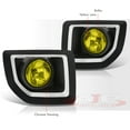 thumbnail image 5 of For 2015-2019 GMC Sierra 2500HD / 3500HD Chrome Front Bumper Driving Fog Lights Lamps Assembly + Bulbs Switch Relay Wiring Harness Kit (Yellow Lens) - 2500 3500 HD 16 17 18, 5 of 6