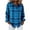 Dark Blue, variant on Jewelreauty Womens Plaid Shirts - Classic Long Sleeve Button Down Lapel Collar Blouses Christmas Fall Tops (XL, Dark Blue)