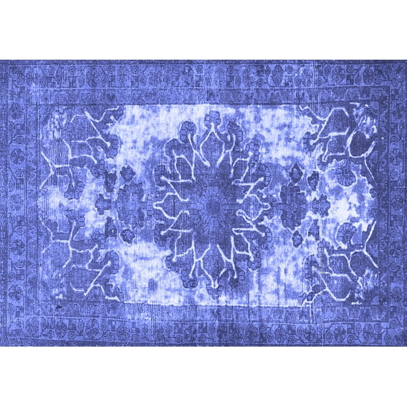 Ahgly Company Indoor Rectangle Persian Blue Traditional Area Rugs, 8' x 10'