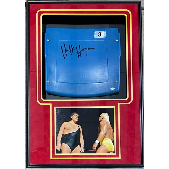 HULK HOGAN Signed Silverdome Seat Back Framed Shadowbox JSA