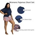 thumbnail image 5 of TWINNIS Women's Plus Size Short Sleeve Pajamas Set Elastic Waist Loungewear Set, Plaid Print,3XL, 5 of 8