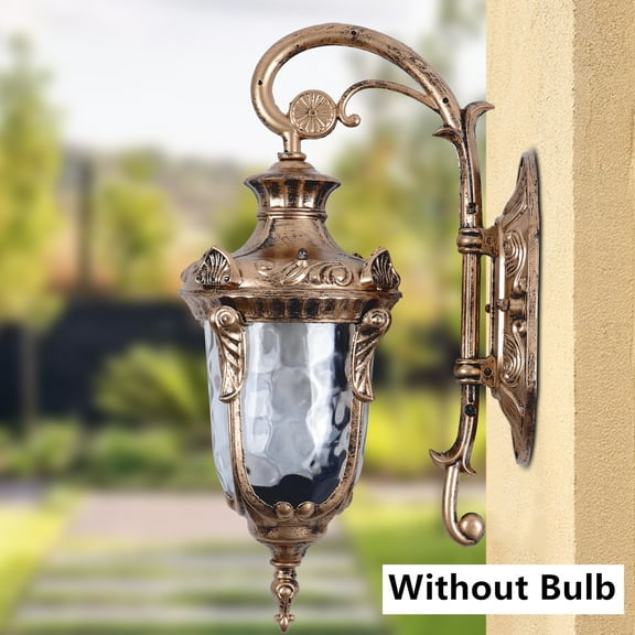 Vintage Outdoor/Indoor Wall Light Fixture Light for Porch Patio E26 Lantern Lamp Without Bulb