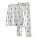 thumbnail image 1 of Gibobby camisones y camisones para mujer Diseñador elegante ropa para el traje Otoño Invierno pijamas a juego unisex camisón de franela (Gris, XL), 1 of 5