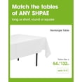 thumbnail image 2 of Plastic Table Cloth Disposable 10 Pack, 54 x 108 Inch Table Cloths, Party, Picnic, Wedding, Decorative Tablecloths, Rectangle, White Plastic Cover, Leakproof & Sturdy, White, 2 of 9