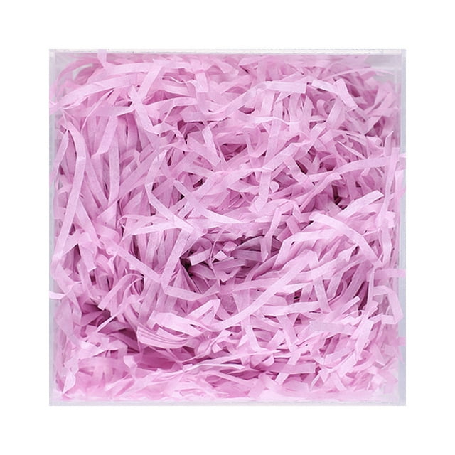 ziyahi 1 Pack Lafite Paper Raffia Filler Colorful Shredded Box Packaging Decoration Practical Wedding Party Easter New Year Pink Purple