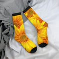 thumbnail image 5 of Bingfone Compression Socks for Women and Men Long Socks for Running Athletic Cycling Nurse- 3D Sunflowers, 5 of 6