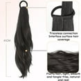 thumbnail image 4 of 18 Body Wave Clip-in Ponytail Extension, Clips for Hair Extensions, Claw Clip Ponytail Extension with Hair Tie, Voluminous Wavy Curls Brown Black 2PCS, 4 of 7