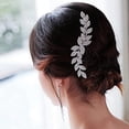 thumbnail image 2 of Wedding Hair Combs Silver Bridal Hair pieces Flower Bridal Hair Comb Crystal Pearl Hair Accessory for Women and Girls (K), 2 of 4