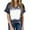 Navy, variant on Giftesty Women's Tops Women's Casual Loose Blouse Tiy-dye Printing V Neck T-Shirt Shirts Blouse Print Tee