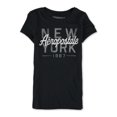 thumbnail image 2 of Camiseta gráfica Aeropostale para mujer con texto de fieltro negra XS, 2 of 2