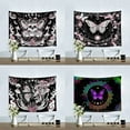 thumbnail image 2 of 1pc 75x100cm Butterfly Pattern Printed Tapestry,Wall Hanging for Living Room Poster Decor,Wall Decor with Hanging Sensation (75x100cm,Pink Butterfly), 2 of 7