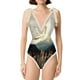 thumbnail image 5 of blue Traje de baño vintage de dos piezas para mujer con control de barriga Monokini Bikini Longuette Trajes de baño Tankini Set - Grúa, 5 of 5