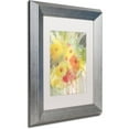 thumbnail image 2 of Trademark Fine Art 'Wooded Floral' Canvas Art by Sheila Golden, White Matte, Silver Frame, 2 of 4
