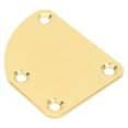thumbnail image 1 of Electric Guitar Neck Plate, Gold, 4 Hole Curved Simple Installation Anti Scratch Neck Plate Suitable For Electric Guitar And Bass, 1 of 8