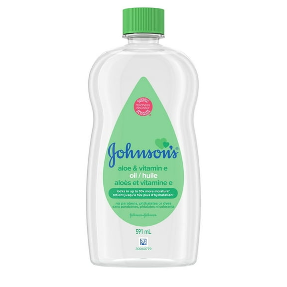 Johnson's Bébé, Aloès Vera & Vitamine E, Gel d'Huile pour Bébé591ml