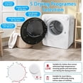 thumbnail image 4 of 1.6 cu.ft Portable Clothes Dryer with 5 Modes, 800W Compact Dryer with Stainless Steel Tub, Auto Stop & Easy Control Small Dryer Machine, Ideal for Laundry, Apartments, Dorms, RVs, White, 4 of 6