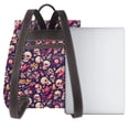 thumbnail image 3 of Easygdp music Skull record Guitar Mochila de Cuero para Mujeres, Bolso de Hombro, Bolsos de Mano de Moda para Trabajo y Viajes, 3 of 4