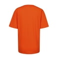 thumbnail image 4 of Hauts d'Été Décontractés pour Femmes Orange Manches Courtes Col Rond Imprimé Graphique Blouse Décontractée T-Shirt, 4 of 4