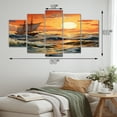 thumbnail image 4 of Designart "Orange Blueboat Energetic Storm I" Boat Metal Wall Art Set, 4 of 5