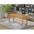 thumbnail image 5 of East West Furniture Capri Dining Table Bench with Solid Wood Seat, 51x15x18 Inch, Linen White, 5 of 5