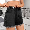 thumbnail image 4 of Shorts for Women Casual High Waisted Stretchy Denim Pants Summer Fasion Casual Hot Jorts with Pockets, 4 of 7