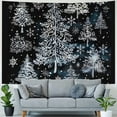 thumbnail image 4 of Orinice Christmas Tree Snowflakes Painting Tapestry Wall Hanging Unique Style Home Wall Decor Art Living Room Bedroom Apartment Farmhouse Dorm Decoration 50x40inch, 4 of 6