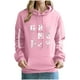 thumbnail image 1 of Heisall Womens Hoodies Rugby Print Pocket Drop Shoulder Long Sleeve Tops Fashion Casual Pullover Hooded Sweatshirts, 1 of 3