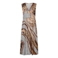 thumbnail image 4 of Robes d'Été pour Femmes, Jolies Robes Décontractées à Fleurs à Col en V Sans Manches, Robes Maxi, Robes Fluides pour Femmes, 4 of 6