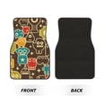 thumbnail image 2 of Honeii Robot and Monsters Print Car Foot Mat Four-Piece Set - Front & Rear Universal Car Floor Mats for SUVs, Trucks, Sedans, 2 of 7