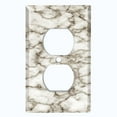 thumbnail image 2 of Metal Light Switch Plate Outlet Cover (Image of Marble Gray MAR031), 2 of 13