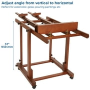 VISWIN Double Mast Extra Large H-Frame Easel,Hold Canvas up to 83-Walnut