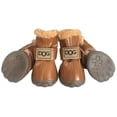 thumbnail image 1 of Winsoon Botas Para Perros Australia, Zapatos Antideslizantes Para Mascotas, Zapatillas De Invierno Cálidas Y Antideslizantes, Protectores De Patas, Juego De 4 Piezas (Tamaño 6, Marrón Claro), 1 of 5