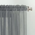 thumbnail image 2 of No. 918 Jillian Crushed Voile Sheer Rod Pocket Curtain Panel, 51" x 95", Charcoal, 2 of 7