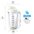 thumbnail image 3 of Boieioe Vasos mezcladores para batidos de proteínas Botella mezcladora de proteínas de 20 oz, a prueba de fugas, el mezclador perfecto para el gimnasio, botella pre-entrenamiento, vaso coctelera, bati, 3 of 5