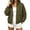 Army Green, variant on Ghalytn Women's Fleece Lined Full Zip Jacket, Stand Collar Drop Shoulder Cargo Pocket Casual Outerwear