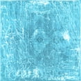 thumbnail image 1 of Ahgly Company Indoor Square Abstract Light Blue Contemporary Area Rugs, 6' Square, 1 of 4