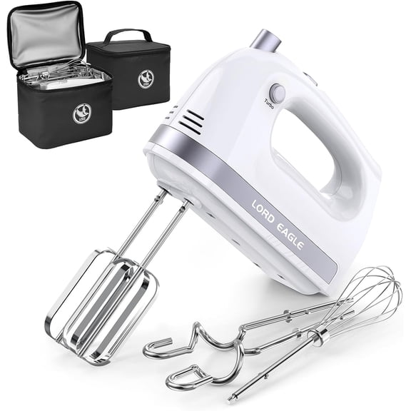 Electric Hand Mixer 400W 5 Speed with Stainless Steel Attachments and Waterproof Storage Bag