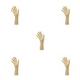 thumbnail image 2 of Wweixi Chic Chain Hand Model Shop Display Holder for Stunning Jewelry Showcase Yellow Skin Color 25.5cm 5Set, 2 of 6