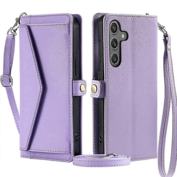 For Samsung Galaxy A56 5G Leather Case Wallet Stand Phone Cover with Straps