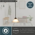 thumbnail image 5 of Da Vinci Bronze Mini Pendant Ceiling Light White Glass, 5 of 6